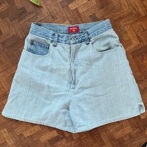 Cute striped vintage jean shorts